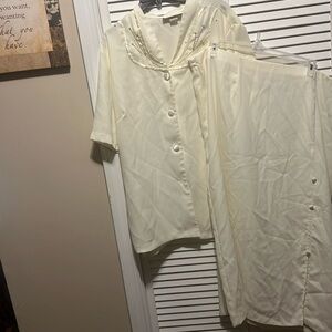 A woman dresses skirt suit